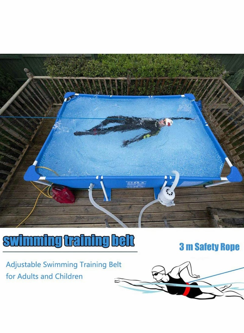 Y&D Swim Training Belt Leash Tether Stationary Swimming Harness Static Bungee Cords Resistance Bands Exercise Belts - Image 4