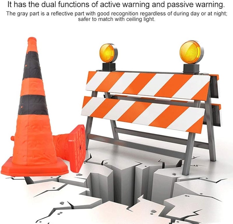 70 سم مخاريط مرورية عاكسة لسلامة الطرق وإدارة حركة المرور - Image 3