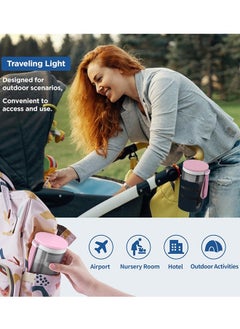 Super ZYouth Portable Bottle Brush Cleaner Set, Travel Bottle Cleaner Kit for Baby with Silicone Bottle, Nipple and Straw Brush, Stirring Head, Soap Dispenser, Drying Rack and Storage Box, Pink  - Image 5