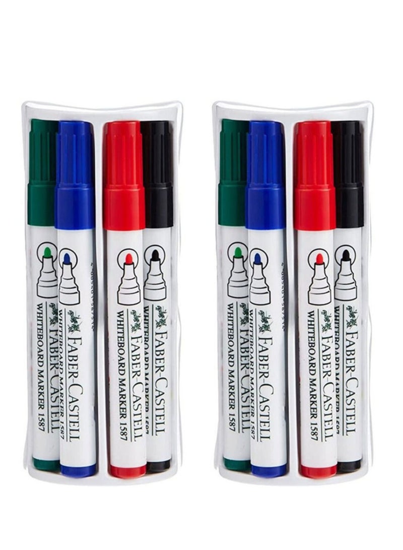 FABER-CASTELL White Board Marker With Duster Cleaner Multicolor Pack Of 2 - Image 1