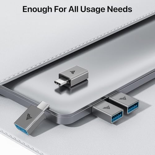 DR VAKU® Plugease Type-C to USB-A OTG Adapter Connector USB 3.0 Fast Charging 5 Gbps High-Speed Data Transfer Compatible with Keyboard, Mouse, MacBook, Pendrive, Hard Disk, Tablet & Laptop–Silver - Image 3