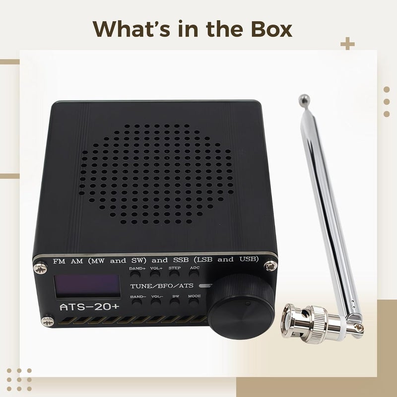 Portable Ats-20 Plus Stereo Receiver, Am Fm Shortwave Radio With Usb, Type-C Charging, Bnc Antenna, For Travel Outdoor And Quality Audio Use - Image 5