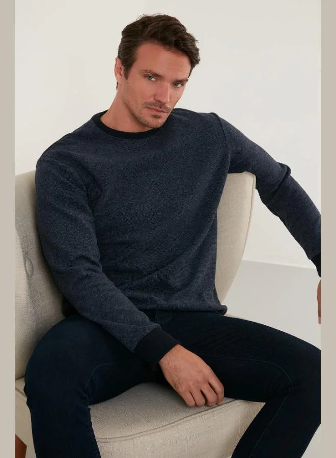 Buratti  Buratti Slim Fit Crew Neck Cotton Sweater Men's SWEATER 456201 for Men | Best Price UAE