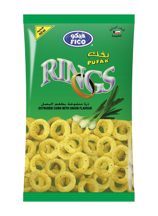 Rings Puffed Snacks With Onion 28 Grams