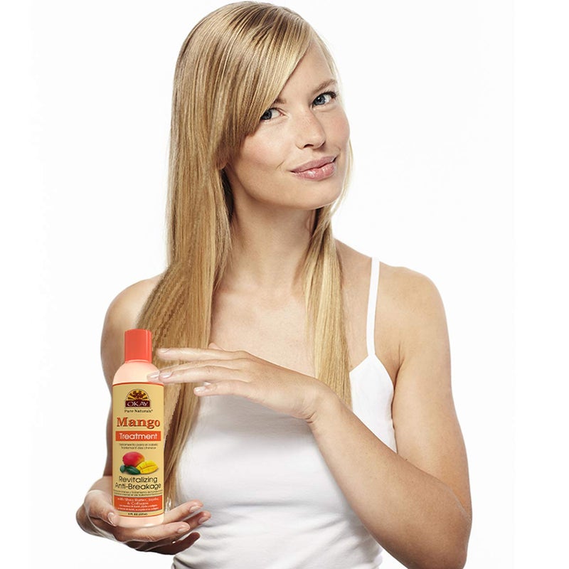 Okay Mango Revitalizing Anti-Breakage Treatment, For All Hair Types, Revitalize, 8 Fl Oz - Image 4
