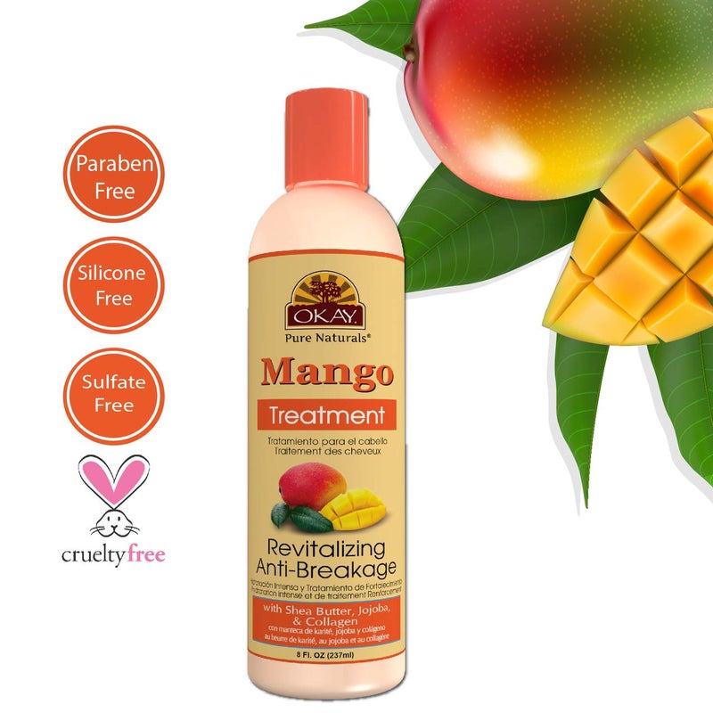 Okay Mango Revitalizing Anti-Breakage Treatment, For All Hair Types, Revitalize, 8 Fl Oz - Image 2