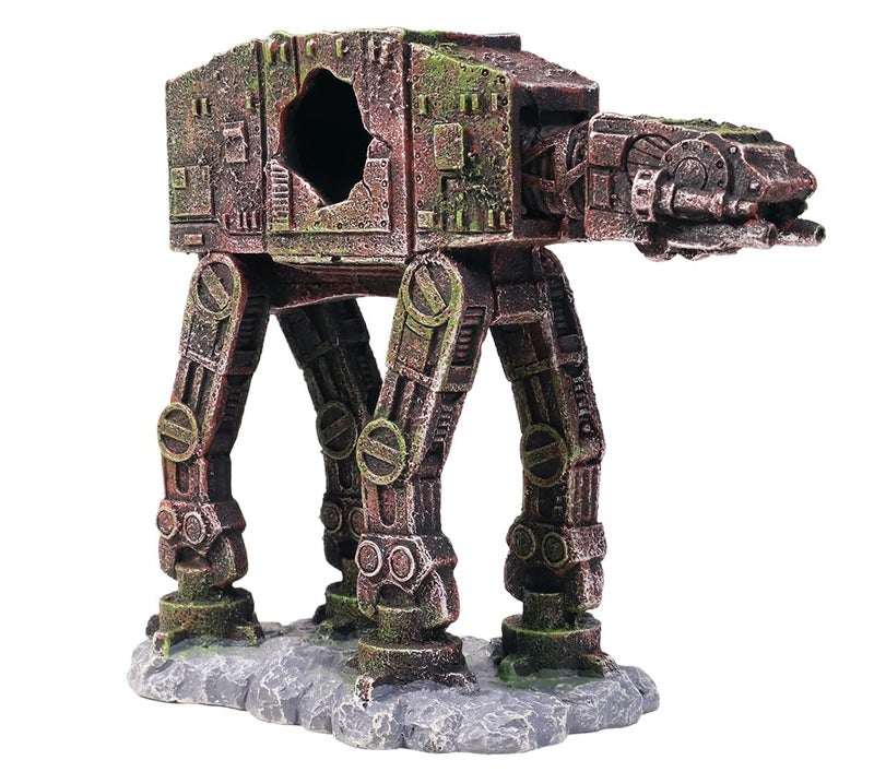 PTFJZ Fish Tank Decorations at-at of Star Wars Aquarium Decorations Betta Fish Tank Accessories for Sleep Rest Hide and Play (S) - Image 1