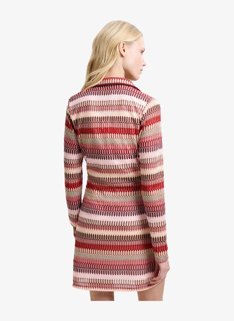 French Connection  Women's Brick Red Multi Charleen Crochet Mini Dress for Women | Best Price UAE