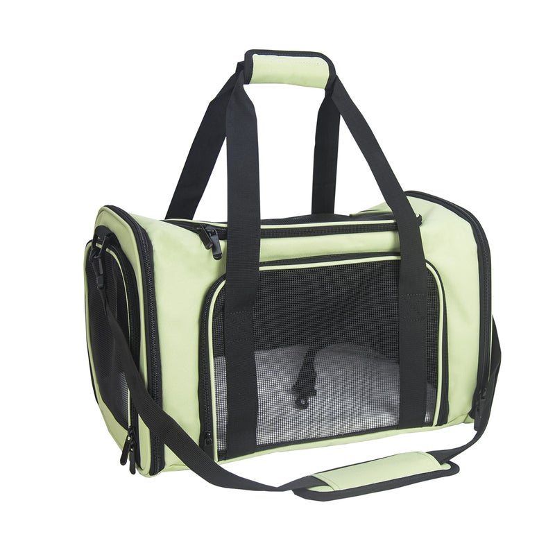 NextFri Soft Sided Carrier for Small Medium Cats DogsTSA Airline Approved Collapsible Travel Pet Carrier Medium Green