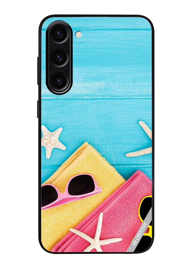 VR CREATIVE Protective Case Cover For Samsung Galaxy S24 Blue Love heart Design Multicolour - Image 1