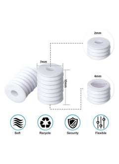 Y&D 100PCS Cord Locks Toggles Face Mask Silicone Ends Fastener for Drawstrings Non-Slip Stopper Adjusters Elastic Ear Loop Drawstring Fasteners Adjustable Lanyard Buckle  - Image 2