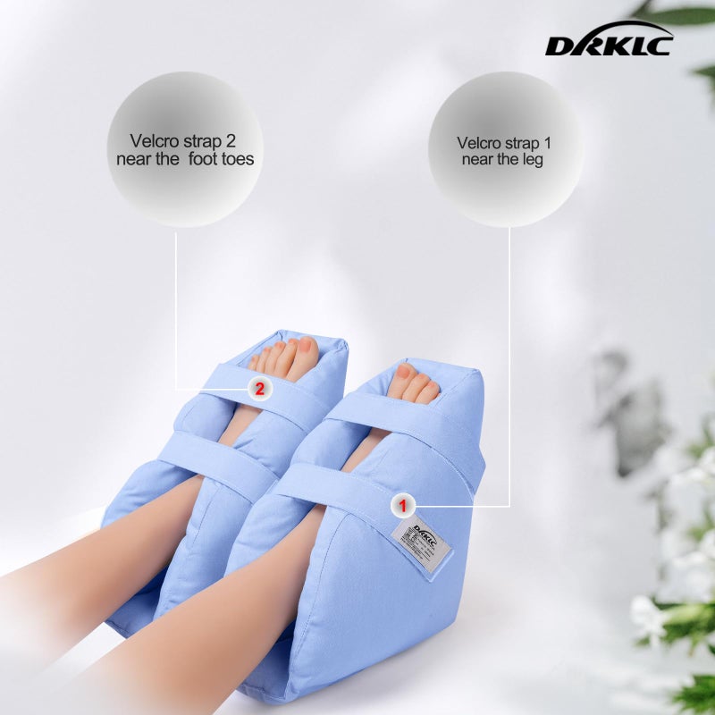 DRKLC Heel Protectors Cushion for Pressure Sores,Adjustable Foot Support Boot Surgery Recovery Supplies for Elderly Bedridden Pressure Ulcer Cushion Ankle Pillow for Bed, Wheelchairs - Image 3