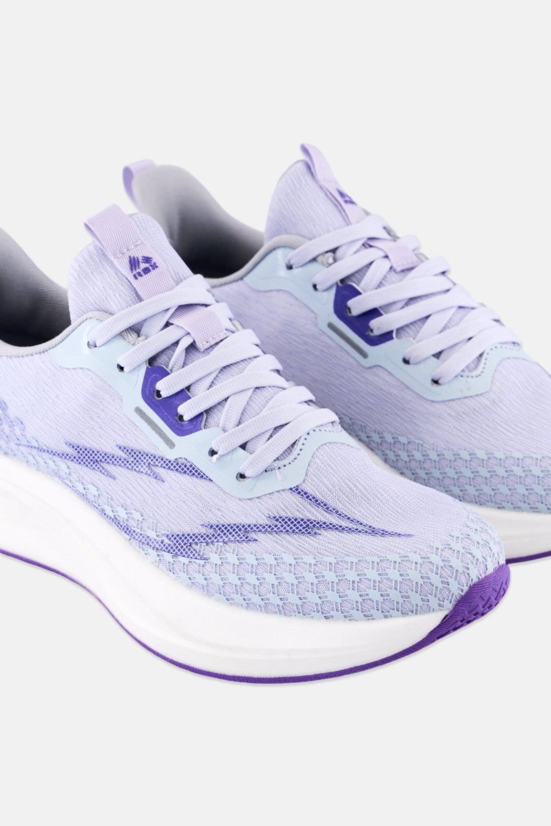 RBX Women Mesh Lace Up Running Shoes, Light Purple  - Image 2