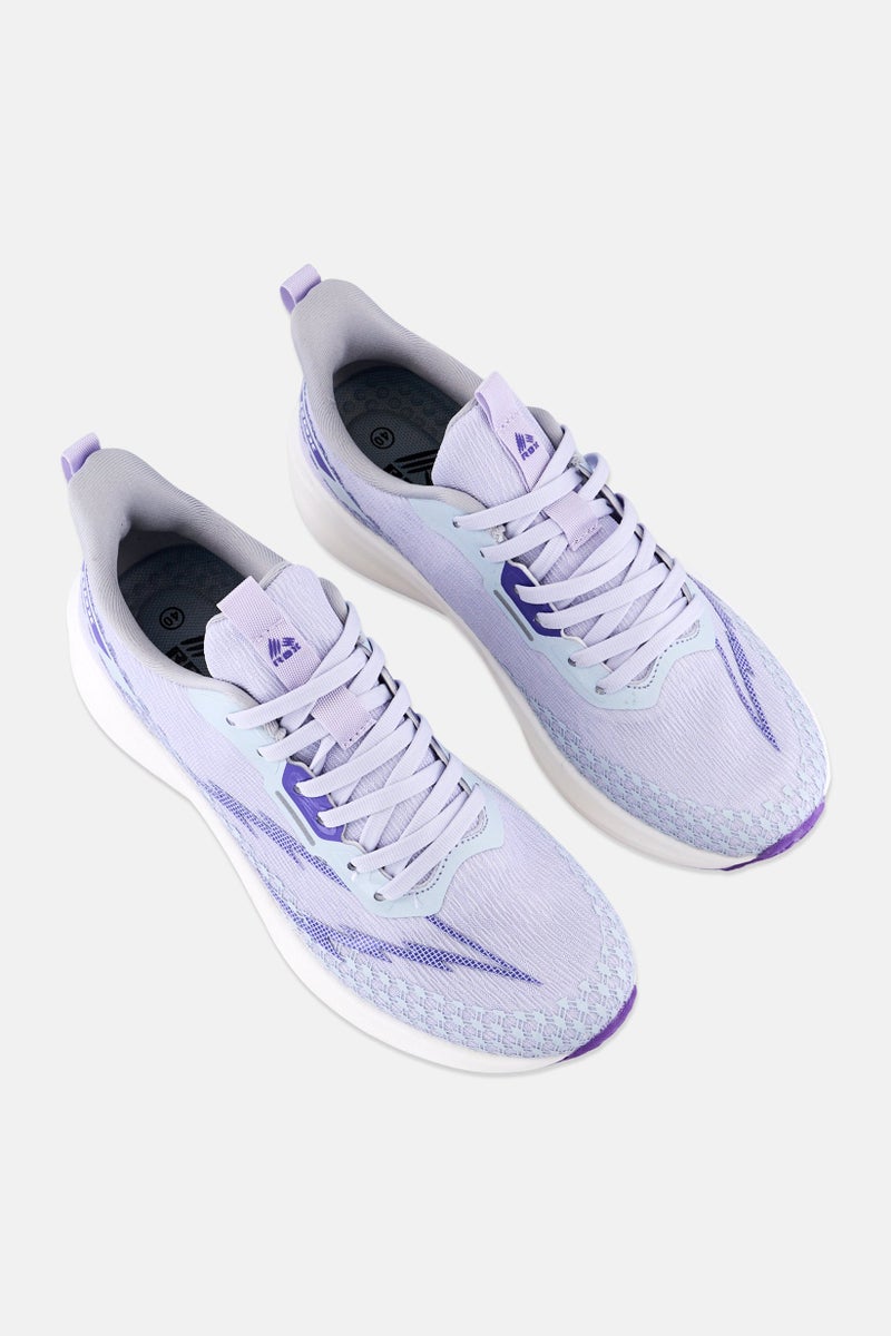 RBX Women Mesh Lace Up Running Shoes, Light Purple  - Image 4