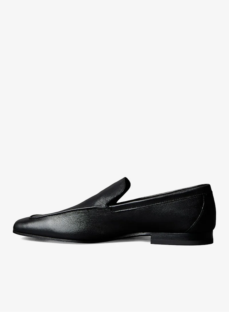 CALVIN KLEIN Leather Square Toe Loafers