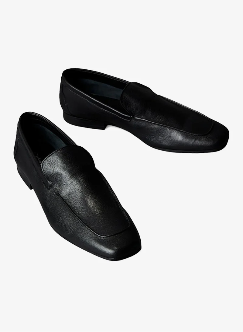 CALVIN KLEIN  Leather Square Toe Loafers for Women | Best Price UAE