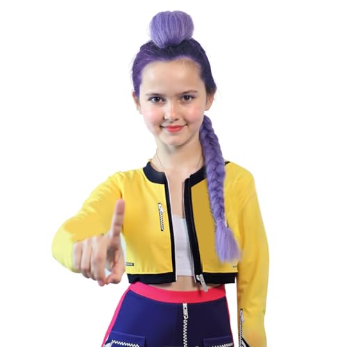 FantaLook Long Purple Braided Cosplay Wig Dress up Accessories with Clips for HalloweenOnly Braid - Image 3