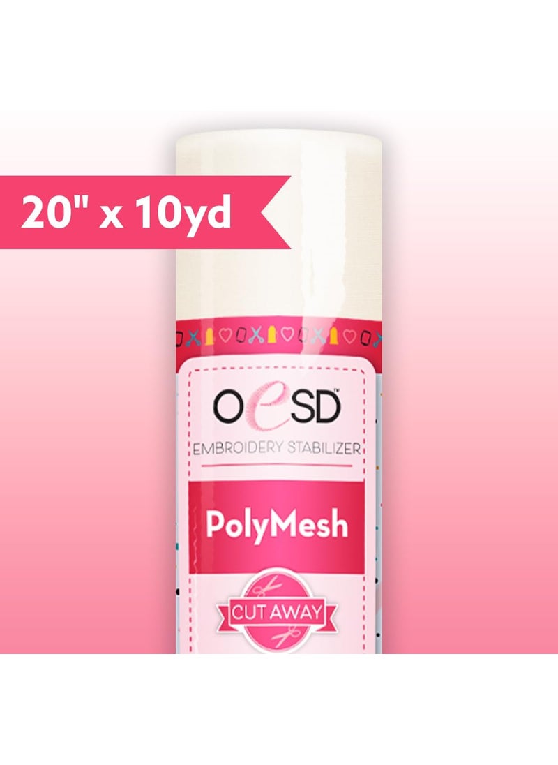 OESD OESD Polymesh Cut Away Embroidery Stabilizer 20 x 10 yd Roll  - Image 2