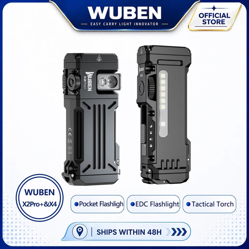 وبين مصباح يدوي Wuben X2Pro+&X4 EDC Flashlight Kit for Camping Mini Rechargeable Magnetic Pocket torch with Tactical Switch Portable Flashlights - Image 2