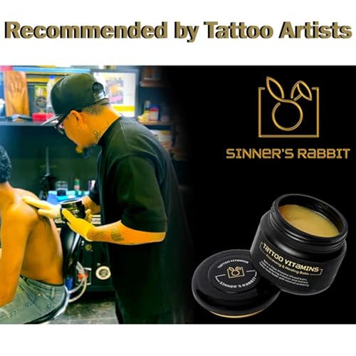 Sinner's Rabbit Tattoo Vitamin A&D Ointment 1oz – Healing Balm for New Tattoos, Aftercare Moisturizer, Tattoo Shine Enhancer & Skin Protection - Image 5