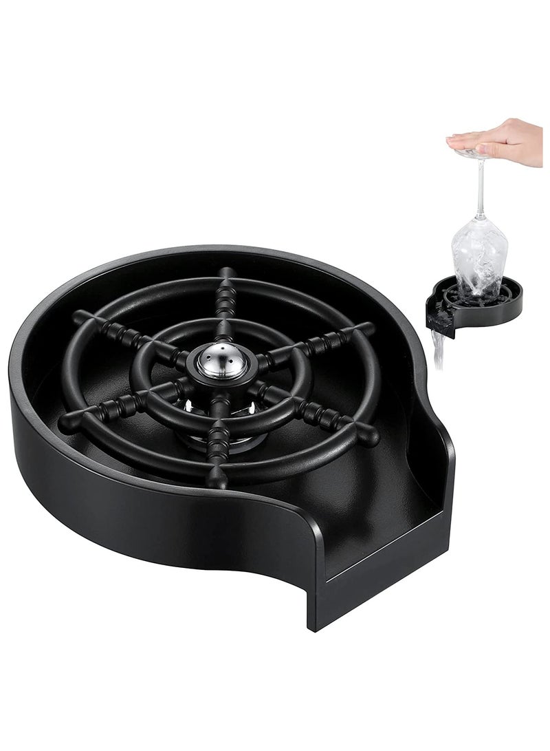 SYOSI Glass Rinser,Kitchen Aink Faucet Bottle Washer,Faucet Glass Washer Cleaner Accessories,Quick Rinser for Baby Bottle,Bar Glass Rinser,Kitchen Sink Automatic Flushing Device - Image 1