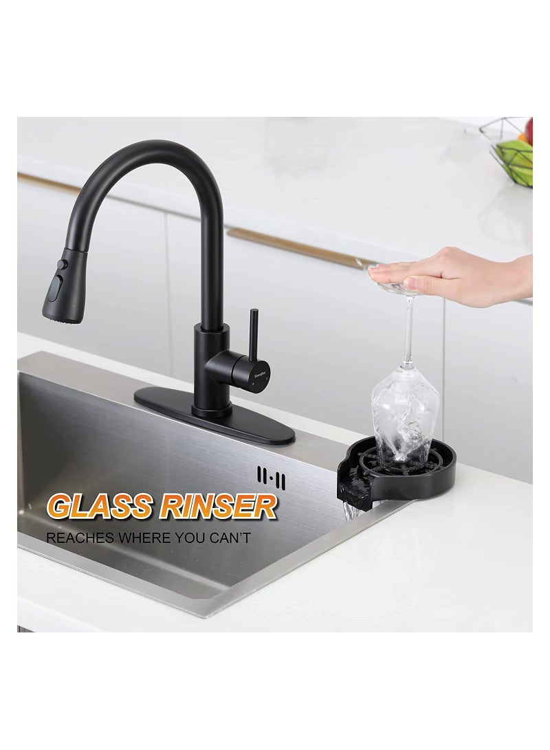SYOSI Glass Rinser,Kitchen Aink Faucet Bottle Washer,Faucet Glass Washer Cleaner Accessories,Quick Rinser for Baby Bottle,Bar Glass Rinser,Kitchen Sink Automatic Flushing Device - Image 3