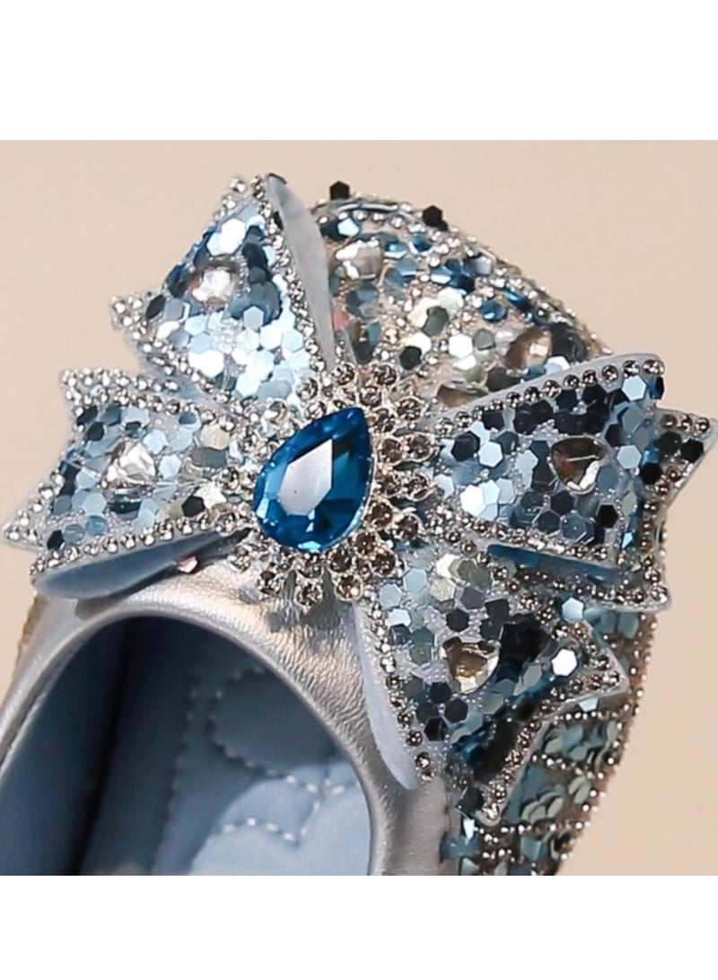 Children's Princess Shoes Shiny Crystal Shoes - Image 5