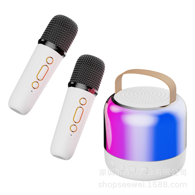 Sale Mini Karaoke Microphone Speaker Universal Karaoke Family Ktv Bluetooth Audio Integrated Microphone - Image 1