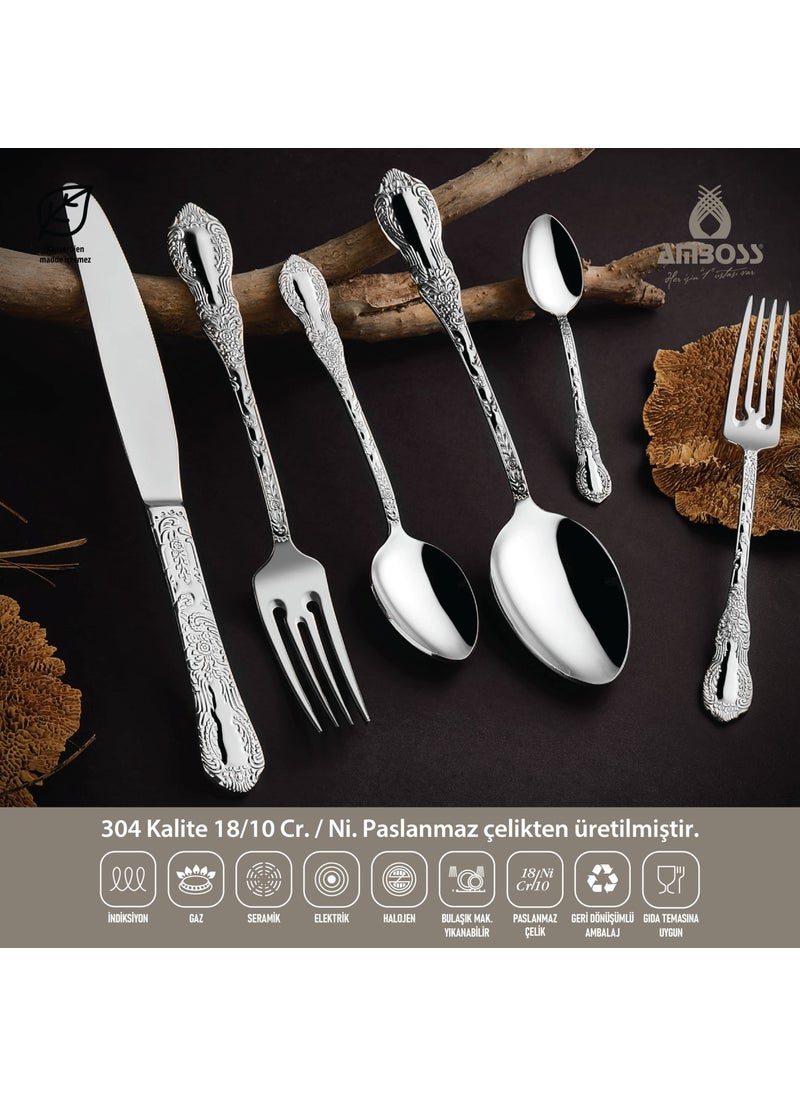AMBOSS طقم أدوات مائدة من الفولاذ المقاوم للصدأ مكون من 72 قطعة - في صندوق  - Image 1