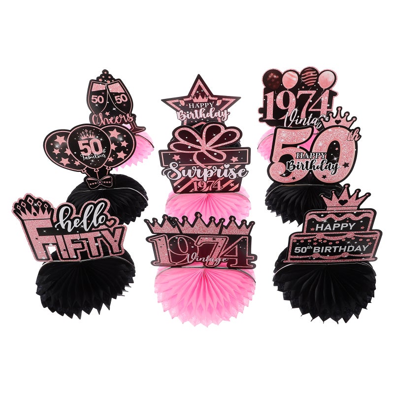 9pcs Birthday Decorations Table Paper Honeycomb Centerpiece Birthday Table Ornament - Image 1