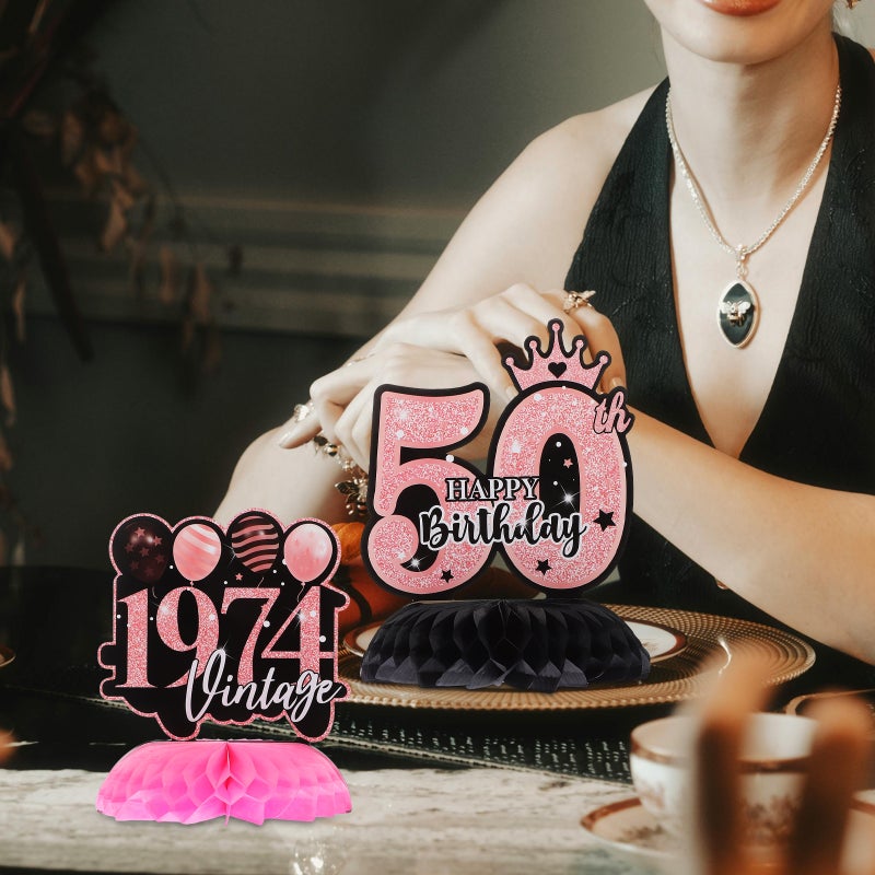 9pcs Birthday Decorations Table Paper Honeycomb Centerpiece Birthday Table Ornament - Image 5