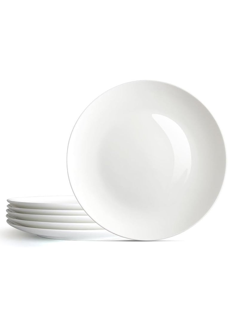 Dinner Plates Set Of 6 26cm  Kitchen Dish Set Contemporary Round Porcelain Tableware - Image 1