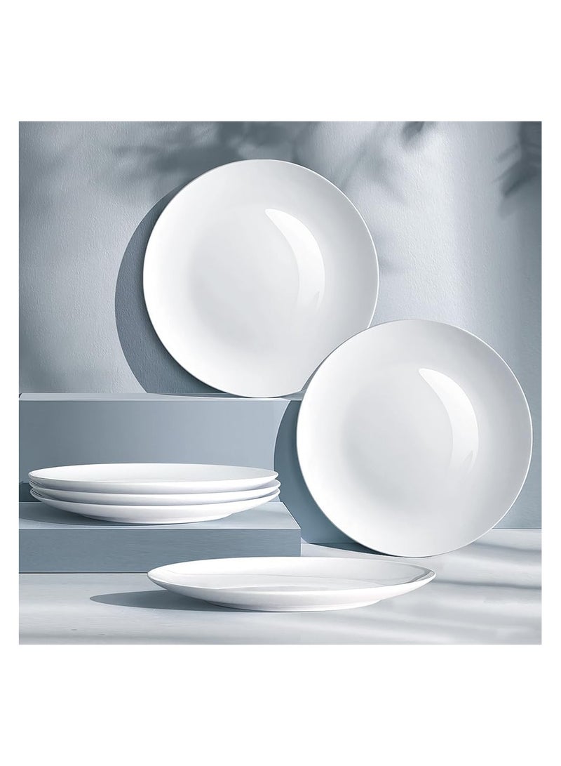 Dinner Plates Set Of 6 26cm  Kitchen Dish Set Contemporary Round Porcelain Tableware - Image 2
