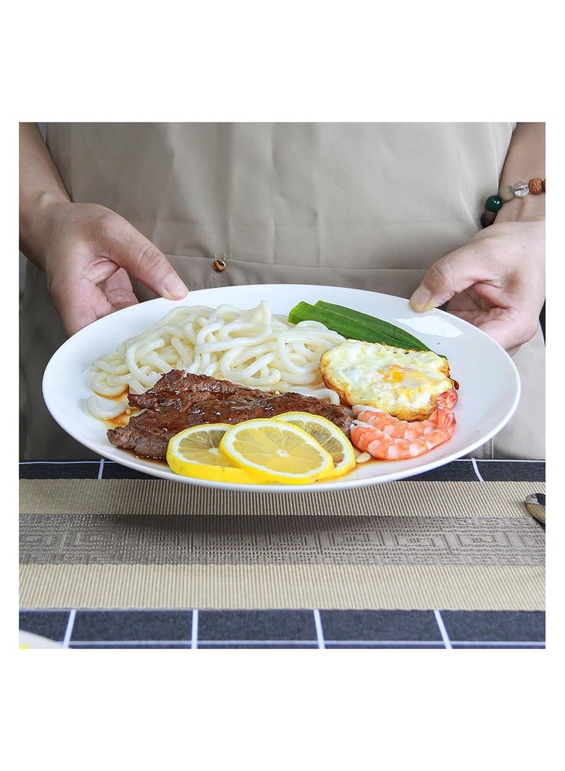 Dinner Plates Set Of 6 26cm  Kitchen Dish Set Contemporary Round Porcelain Tableware - Image 4