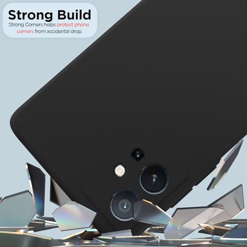 Pikkme Back Cover for Vivo T1 5G/Vivo Y75 5G/IQOO Z6 5G | Slim Soft Matte Silicone Cover with Camera Protection & Shockproof Bumper Case (Black) - Image 5