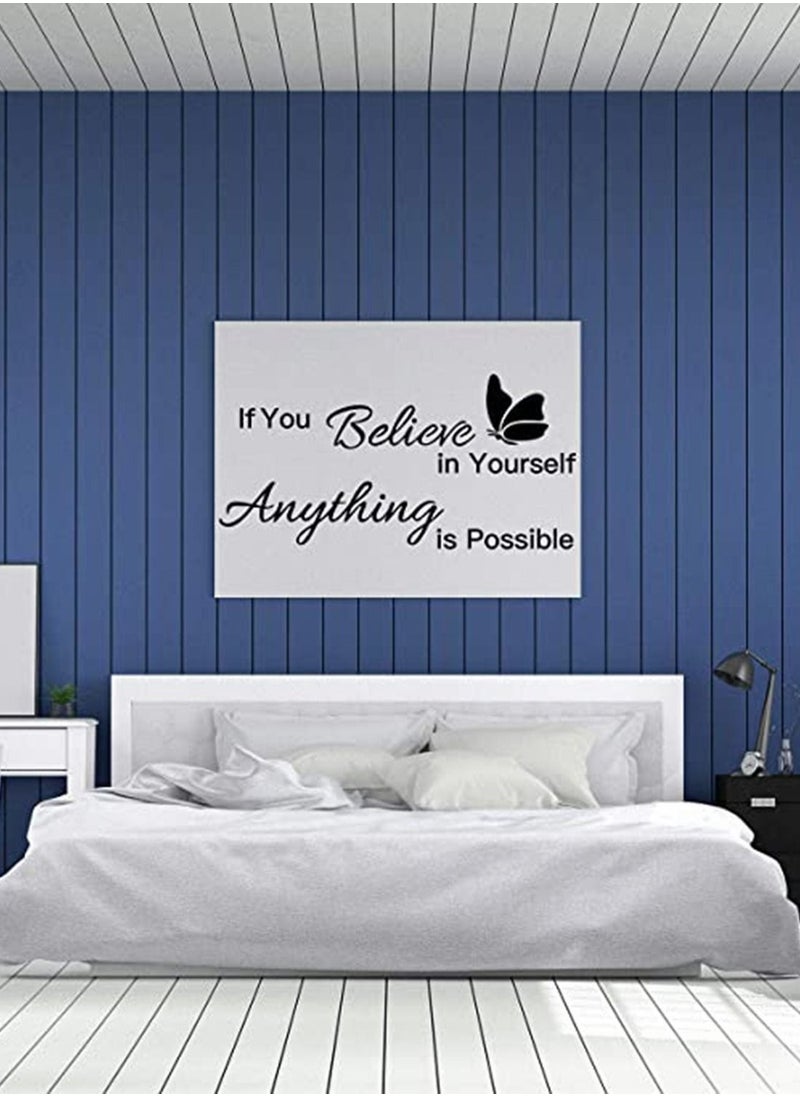 Captaintech - Stickers 2 Sheets Wall Quotes Stickers Ability Motivation Attitude Inspirational Home Decals Decor for Office School Classroom Teen Dorm Room - Image 1