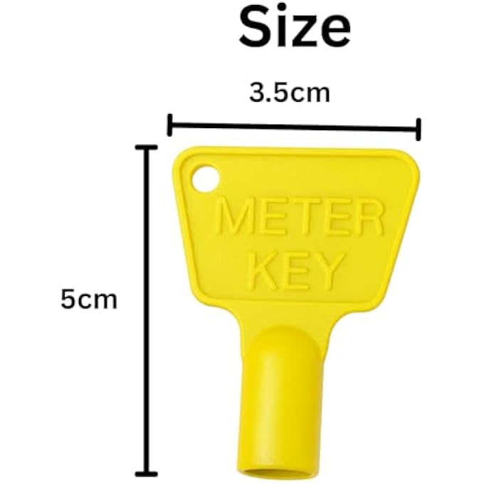 2 YELLOW TRIANGULAR ELECTRIC GAS METER BOX KEY - Image 3