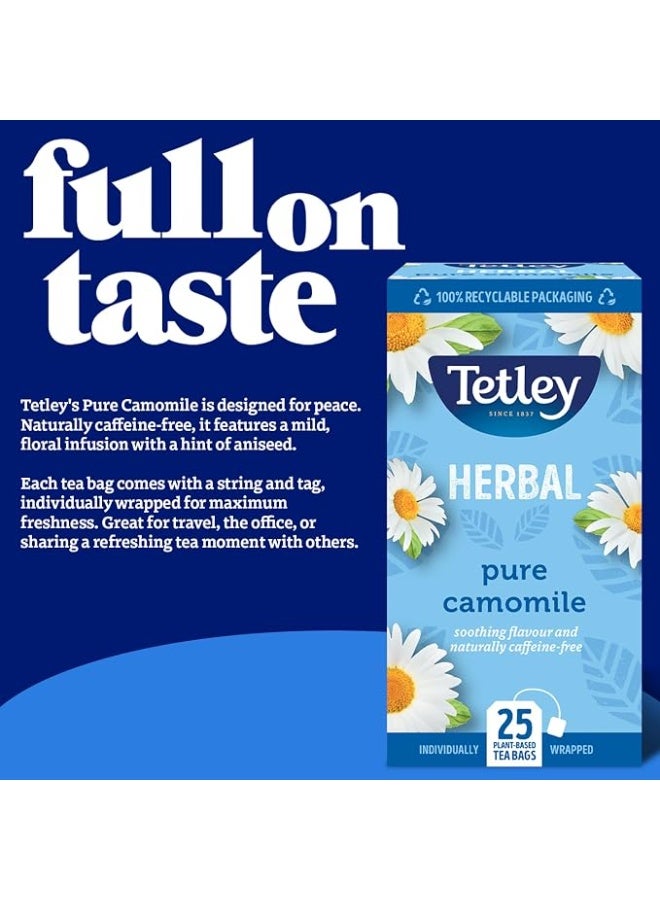 Tetley Pure Camomile Herbal Drink 25 bags - Image 5
