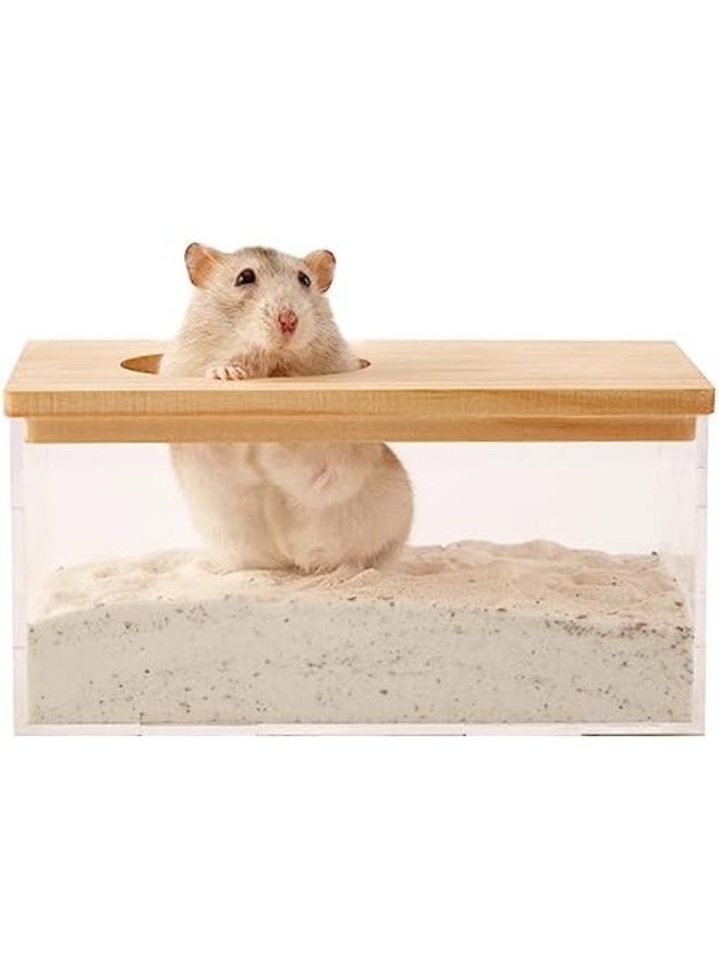 حمام رمل للهامستر، حوض استحمام للحيوانات الأليفة، مرحاض للهامستر، هامستر قابل للإزالة، حمام رمل، حاوية ساونا لحيوانات صغيرة، ساحة رملية للهامستر، خنازير غينيا، فيرت، جرذ الشينشيلة (م) - Image 1