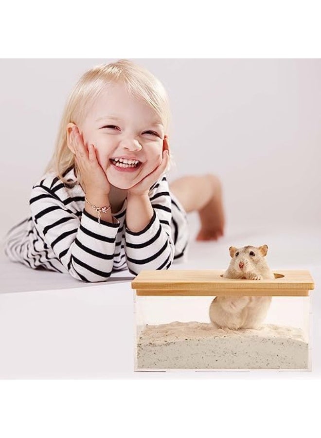 حمام رمل للهامستر، حوض استحمام للحيوانات الأليفة، مرحاض للهامستر، هامستر قابل للإزالة، حمام رمل، حاوية ساونا لحيوانات صغيرة، ساحة رملية للهامستر، خنازير غينيا، فيرت، جرذ الشينشيلة (م) - Image 5