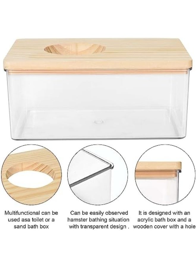 حمام رمل للهامستر، حوض استحمام للحيوانات الأليفة، مرحاض للهامستر، هامستر قابل للإزالة، حمام رمل، حاوية ساونا لحيوانات صغيرة، ساحة رملية للهامستر، خنازير غينيا، فيرت، جرذ الشينشيلة (م) - Image 3
