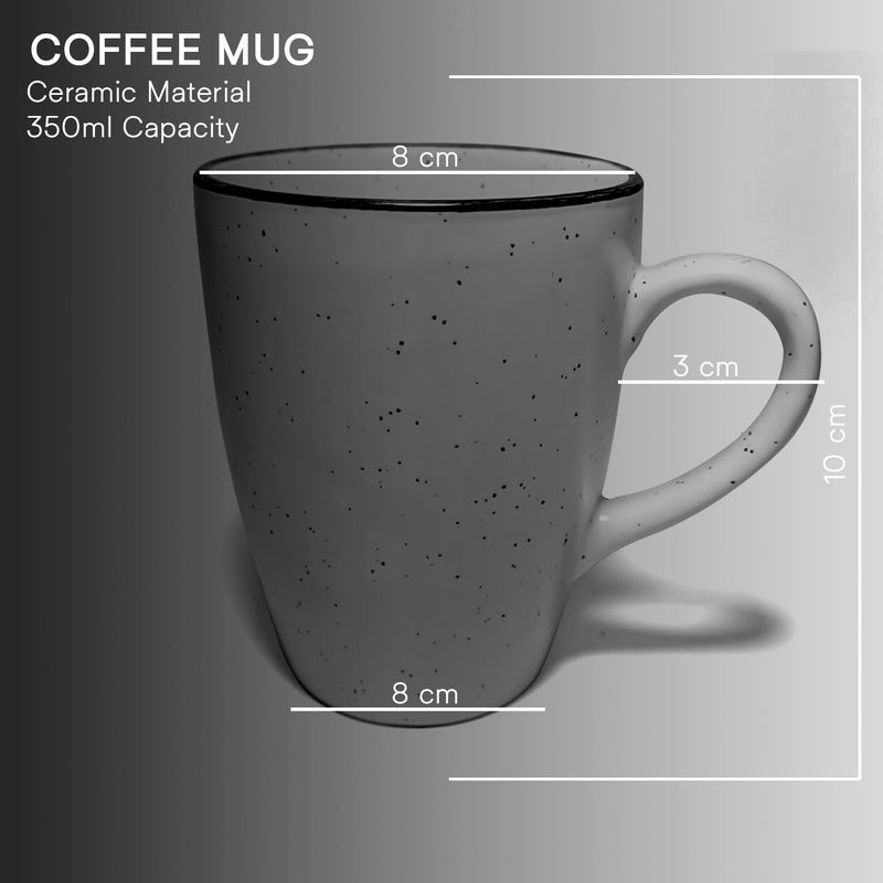 Qimacplus Ceramic Mugs Gift for Best Friend  Microwave  Dishwasher Safe Ceramic Tea Cup  Perfect for Latte Americano Cappuccinos Tea Bag  Beverages Coffee Mugs Off White 350Ml Pack of 1 - Image 5