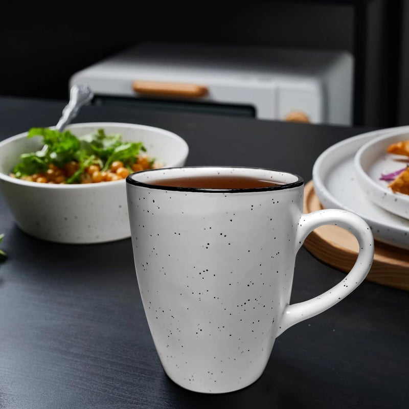 Qimacplus Ceramic Mugs Gift for Best Friend  Microwave  Dishwasher Safe Ceramic Tea Cup  Perfect for Latte Americano Cappuccinos Tea Bag  Beverages Coffee Mugs Off White 350Ml Pack of 1 - Image 3