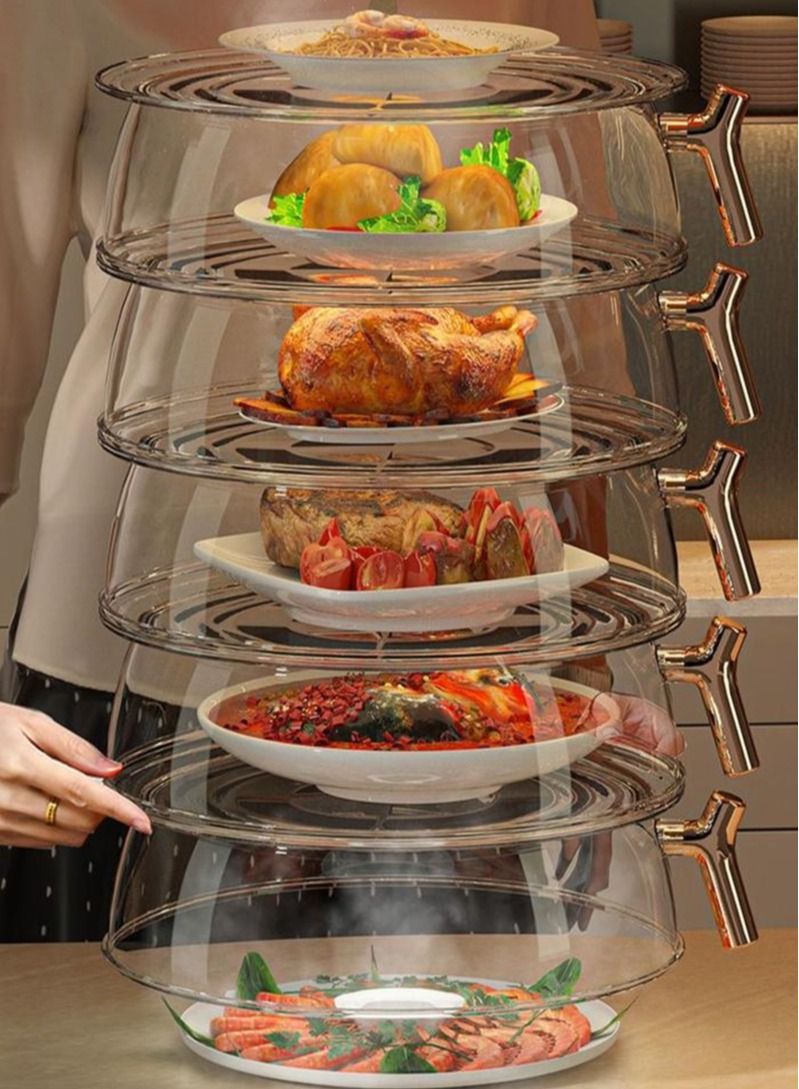 DubaiGallery Insulation vegetable cover multi-layer home kitchen leftovers food box dining table cover dust-proof and fly-proof can be superimposed storage artifact - Image 2