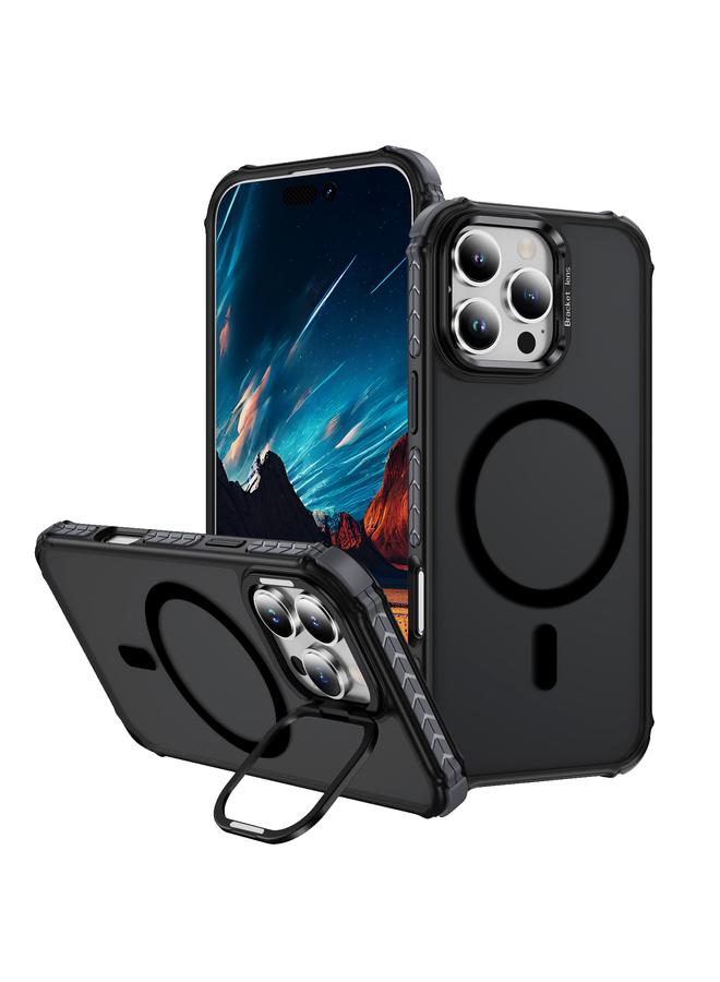 S-TOP Case For iPhone 16 Pro Max Rainbow Series Skin Feel MagSafe Lens Holder Phone Case - Image 1