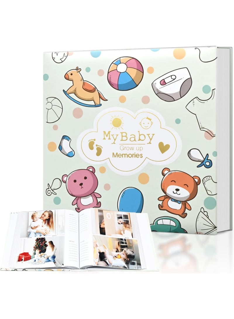 2Packs 200 Pockets Foil Stamping Photo Album for 6 Inches Photos Portable Photo Album for Baby Family Wedding Boys Girls - Image 4