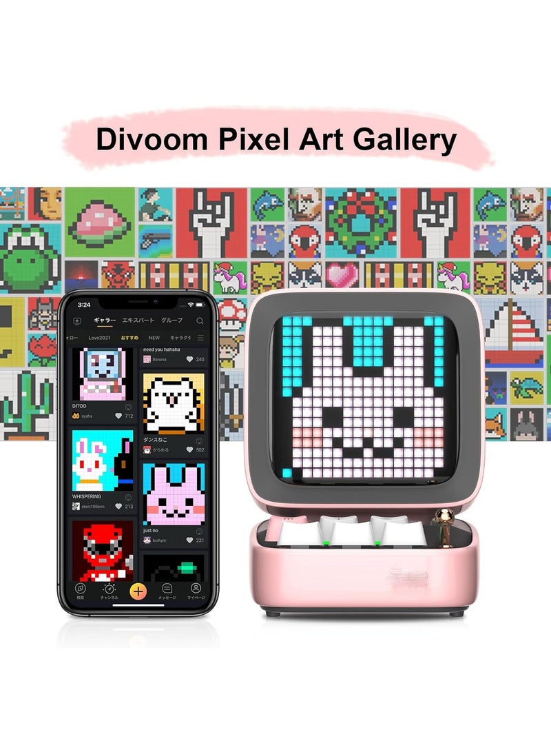 General Retro Pixel Art Gaming Bluetooth Speaker with 16X16 LED App-Controlled Front Screen  - Image 4