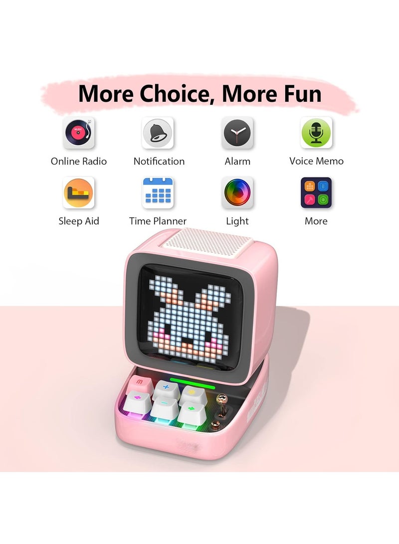 General Retro Pixel Art Gaming Bluetooth Speaker with 16X16 LED App-Controlled Front Screen  - Image 2