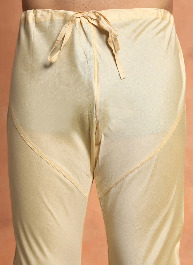 KISAH Mandarin Collar Kurta With Churidar & Nehru Jacket - Image 3