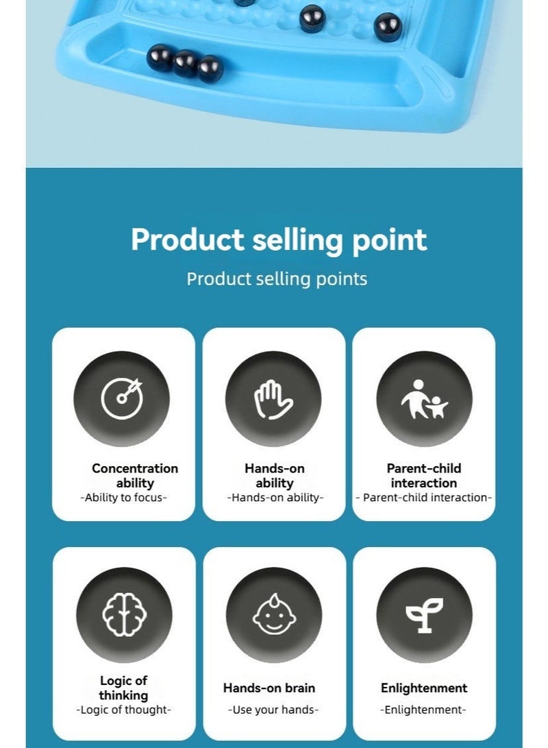 Magnetic Maze Game, Magnetic Puzzle Ball Board Game for Kids and Adults, Portable Educational Travel Toys for Family, 1 Player Fun Challenge - Image 2